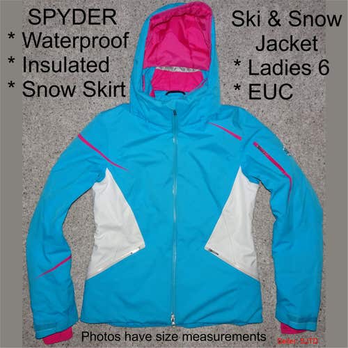 Spyder Waterproof Insulated Hood Ski Snow jacket- Pandora Women 6 - EXCELLENT