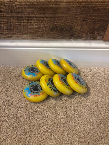 Used Konixx Rocket 84A Hi-Lo Set Roller Hockey Wheels