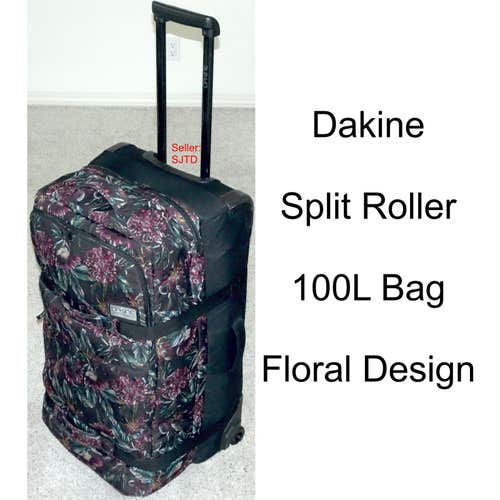 Dakine Split Roller 100L Bag Floral Design Wheeled Rolling Duffel
