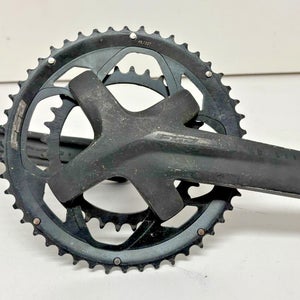 FSA Omega 175mm 48/32 4-Bolt Black Aluminum Double Crankset 20mm Spindle