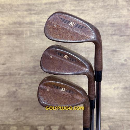 50,54,60 Wedge Set- Titleist Vokey SM9 Raw / KBS Steel, Stiff (2650)