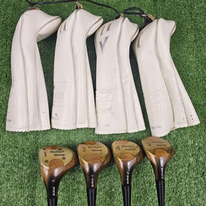 Left Hand LH MINT MacGregor Tourney MT Persimmon 1 3 4 5 Persimmon Wood Set RARE