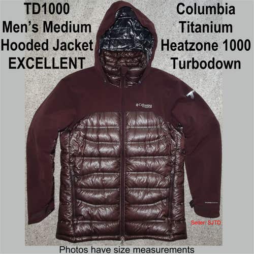 Columbia 1000 Titanium Omni-Heat Heatzone Turbodown Jacket Men M  - EUC 1000TD