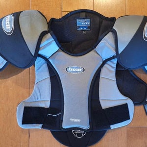 Itech Lite 220 Senior Hockey Shoulder Pads - Flex Chest - Large - EXCELLENT Condition (Used)