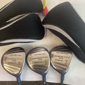 Square Two Light & Easy 4-4-4 Fairway Woods Set 3, 5, 7 Ladies Graphite Shafts