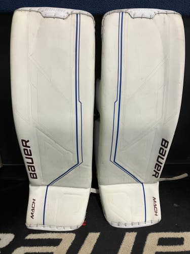 36" Senior Bauer Supreme Mach Goalie Leg Pads | Justus Annunen Pro Stock (Used)