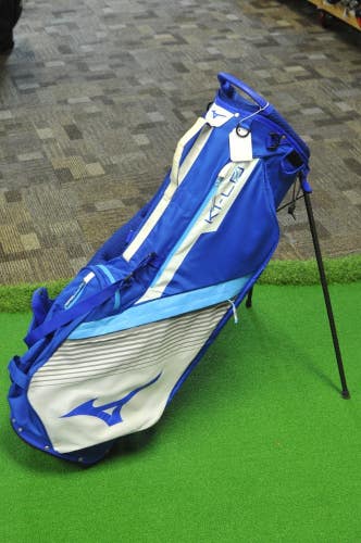 Mizuno K1-LO Stand Golf Bag 4-Way Top Blue/White  #209336