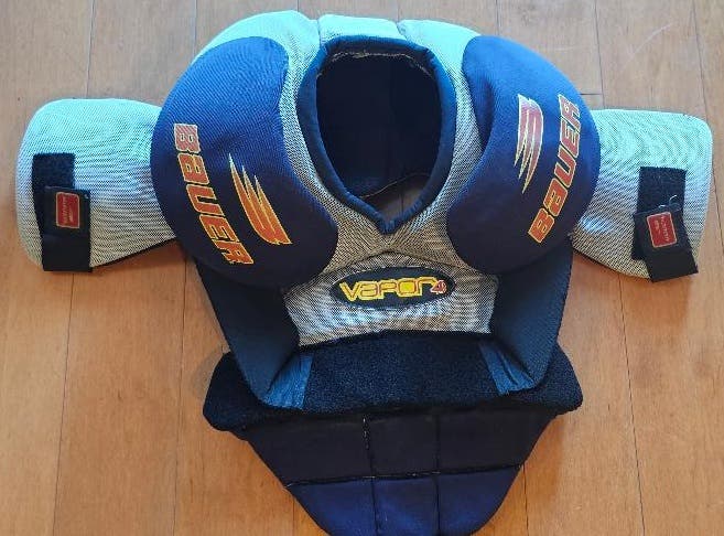 Bauer Vapor SP4 Senior Large Shoulder Pads - Great Condition - Extended Ab Protection (Used)