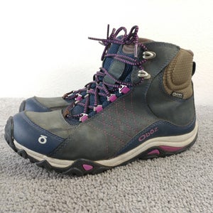Oboz Sapphire Mid B-Dry Waterproof Hiking Boots Womens Size 8 Wide Width Shoes