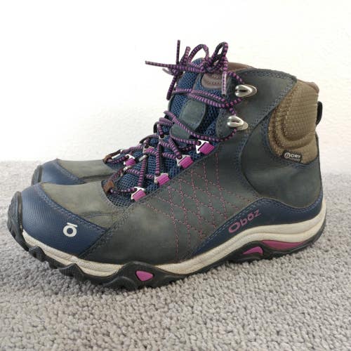 Oboz Sapphire Mid B-Dry Waterproof Hiking Boots Womens Size 8 Wide Width Shoes