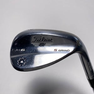 Titleist Vokey SM6 Tour Chrome Wedge 58* 10 Bounce S-Grind Wedge Steel Mens RH