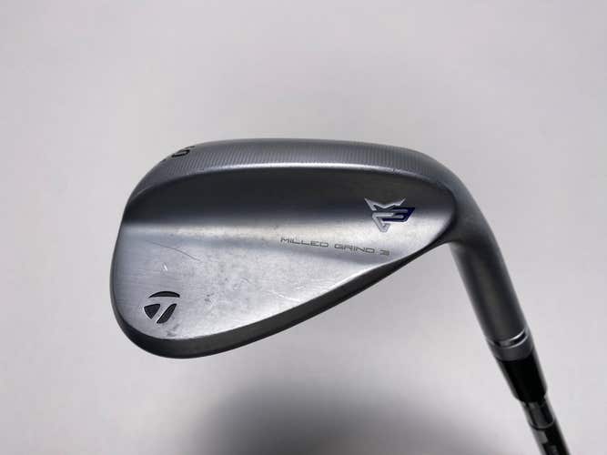 TaylorMade Milled Grind 3 Raw Chrome Wedge 60* 10 SB DG S200 Stiff Steel RH