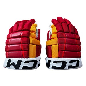 CCM HG97 - Used AHL Pro Stock 14" Gloves - Martin Frk (Red/Yellow/White)