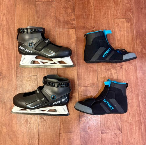 2025 Bauer Konekt HF3 Hockey Goalie Skates Size 12 Senior - SAM Profile (Used 3 Months)