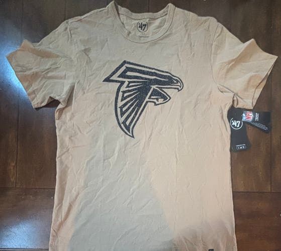 Atlanta Falcons NWT Men's Large '47 Brand Tan Short Sleeve T-Shirt