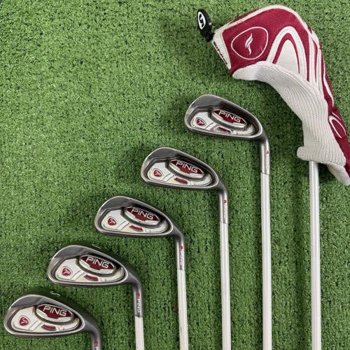 Ping Faith Iron Set 5H 8-PW UW SW Red Dot ULT 200 Ladies Graphite Womens Flex RH