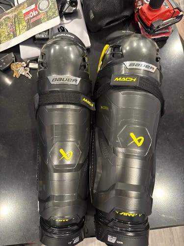 Senior Bauer Supreme Mach 17" Shin Pads (New)