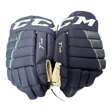 Used CCM T4R Junior Gloves Navy Blue 12" 11375-S000372529