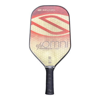 Used Selkirk OMNI AMPED X5 FIBERFLEX Pickleball Racquet Orange 11375-S000372702