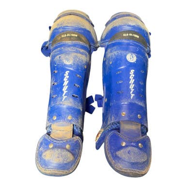 Used Schutt SLG-CL10DW Catchers Leg Guards Royal Blue Adult 11375-S000372766