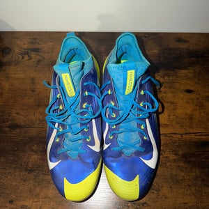 Blue Men's Size M 12.5 (W 13.5) Adult Nike vapor High Top Metal (Used)