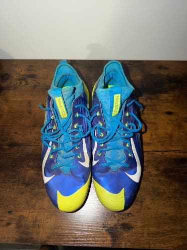 Blue Men's Size M 12.5 (W 13.5) Adult Nike vapor High Top Metal (Used)