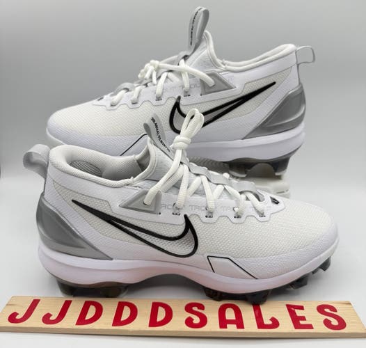 Nike Force Trout 9 Elite MCS Baseball Cleats White Silver FZ0884-102 Men’s Sz 9.5