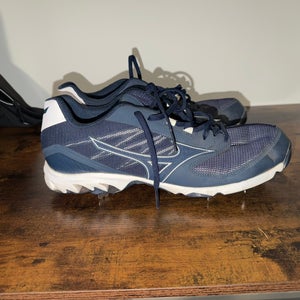 Blue Men's Size M 12.0 (W 13.0) Adult Mizuno Low Top Metal (Used)