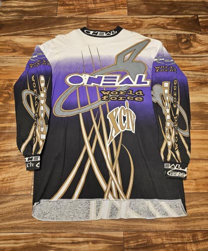 Vintage O'Neal World Force XCIV Motocross Long Sleeve Jersey Shirt 1994 Size XL
