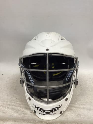 Used Cascade CS-R Lacrosse Helmet White One Size 11851-S000042616