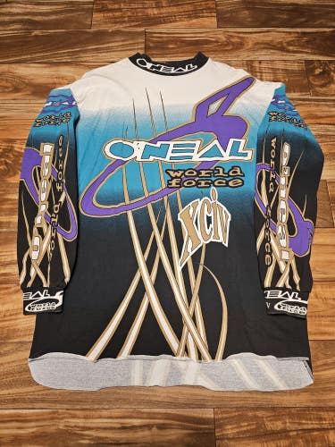 Vintage O'Neal World Force 1994 Long Sleeve Motocross Dirtbike Racing Jersey XL