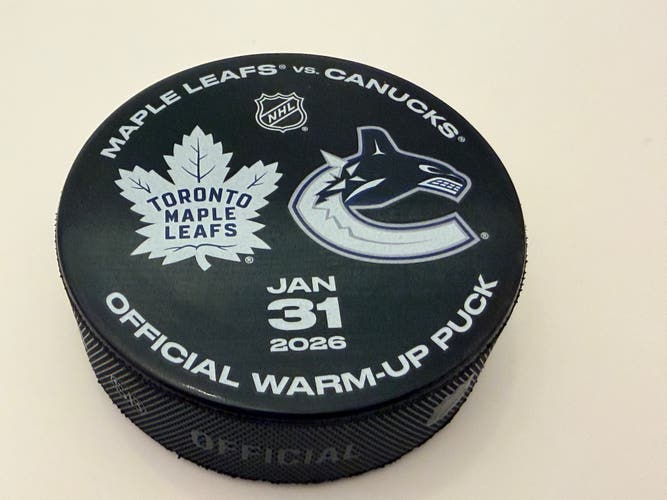 Toronto Maple Leafs Matthews Vs Vancouver Canucks  Game Warm Up Puck Jan 31 2026