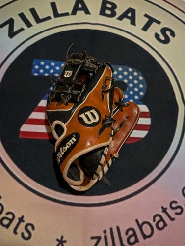 Wilson A2K Infield Baseball Glove Pro Stock Select 1786 11.5 Inch RHT Black Tan