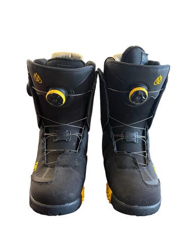 Used DC Shoes TRAVIC RICE 2014 Mens Snowboard Boots Black Senior 7 10299-S000306033