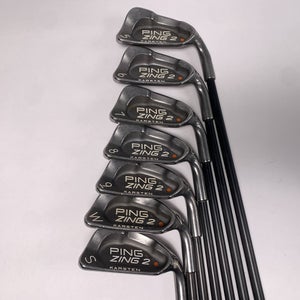 Ping Zing 2 Iron Set 5-PW+SW Orange Dot 2* Flat Karsten 101 Regular Graphite RH