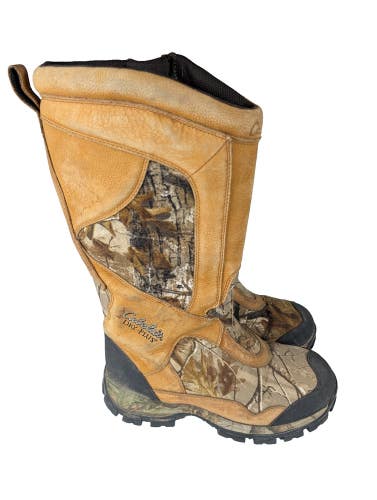 Vtg Cabela's Dry-Plus Camouflage Tall Hunting Thinsulate Camo Boots Mens Size 8M
