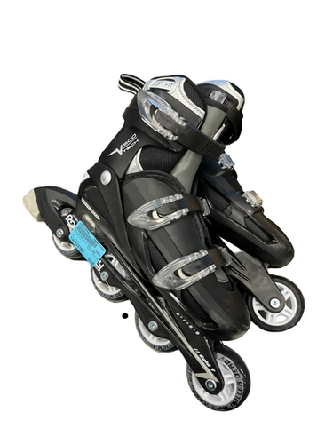 Used RollerDerby V TECH 500 Senior Rec Fitness Skates Black Adjustable 11682-S000126506