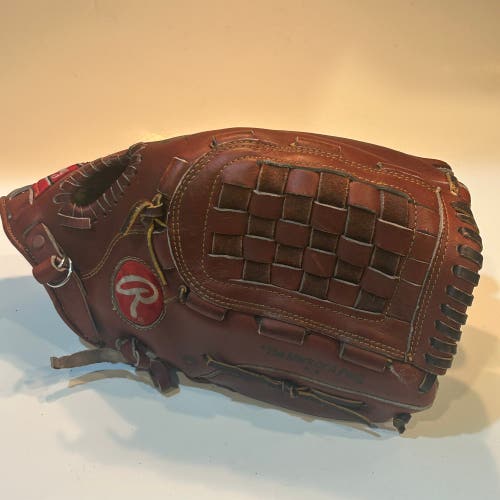 Rawlings SG 76 Premium Baseball Softball Glove RHT Red/Brn Japan Fully Broken In