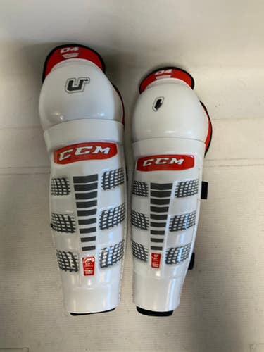Used CCM U 04 Intermediate Shin Guards White 13" 11823-S000037044