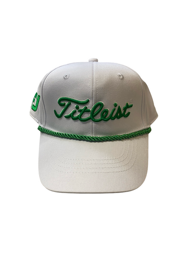 New Titleist White Hat with Green Rope 11706-970TITLEISTWHTHATG