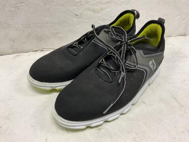 Used Foot Joy Superlites XP 58075 Mens Golf Shoes Black Senior 8.5 11855-S000198430