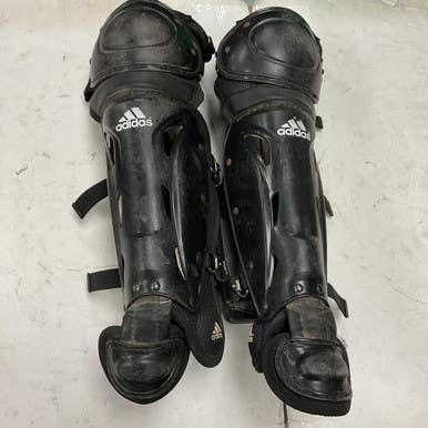 Used Adidas Catchers Leg Guards with Knee Savers Black Junior 11855-S000198374