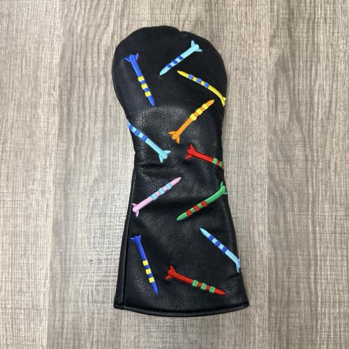 Golf Wood Headcover - Black - Colorful Tees