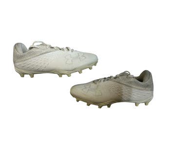 Used Under Armour Jr FB Cleats White Junior 04.5 11873-S000225309