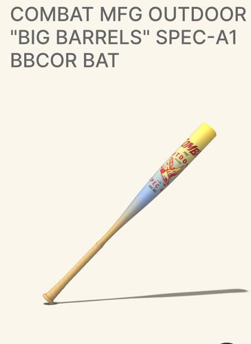 2026 Combat MFG Spec A1 Alloy BBCOR Certified Bat (-3) 30 oz 33" (New)