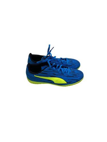 Used Puma Soccer Indoor Shoes Yellow And Royal Blue Youth 06.0 11347-S000262714