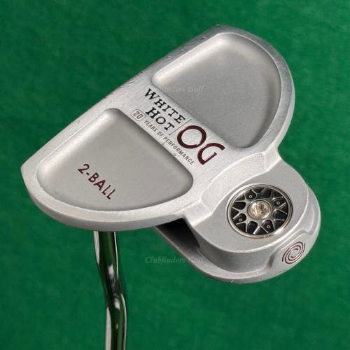 LH Odyssey White Hot OG 2-Ball 35" Double-Bend Stroke Lab Mallet Putter w/ HC