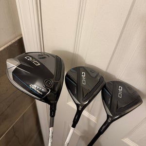 TaylorMade Qi10  Driver 10.5* & 3 & 5 FairwayWood Stiff Flex Right Handed