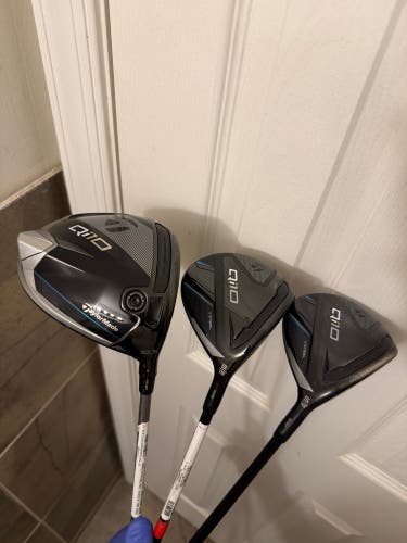TaylorMade Qi10  Driver 10.5* & 3 & 5 FairwayWood Stiff Flex Right Handed