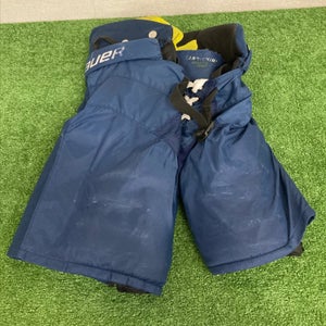 Blue Junior Small Bauer Supreme Ignite Pro Hockey Pants (Used)